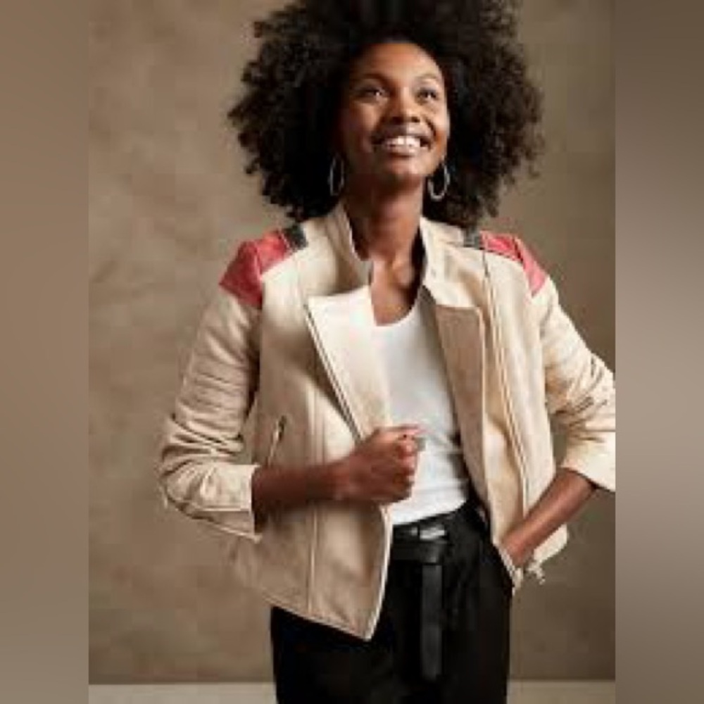 Banana Republic  Motocross Leather Jacket